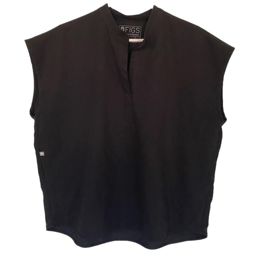 Figs Rafela Oversized Scrub Top Black Size L